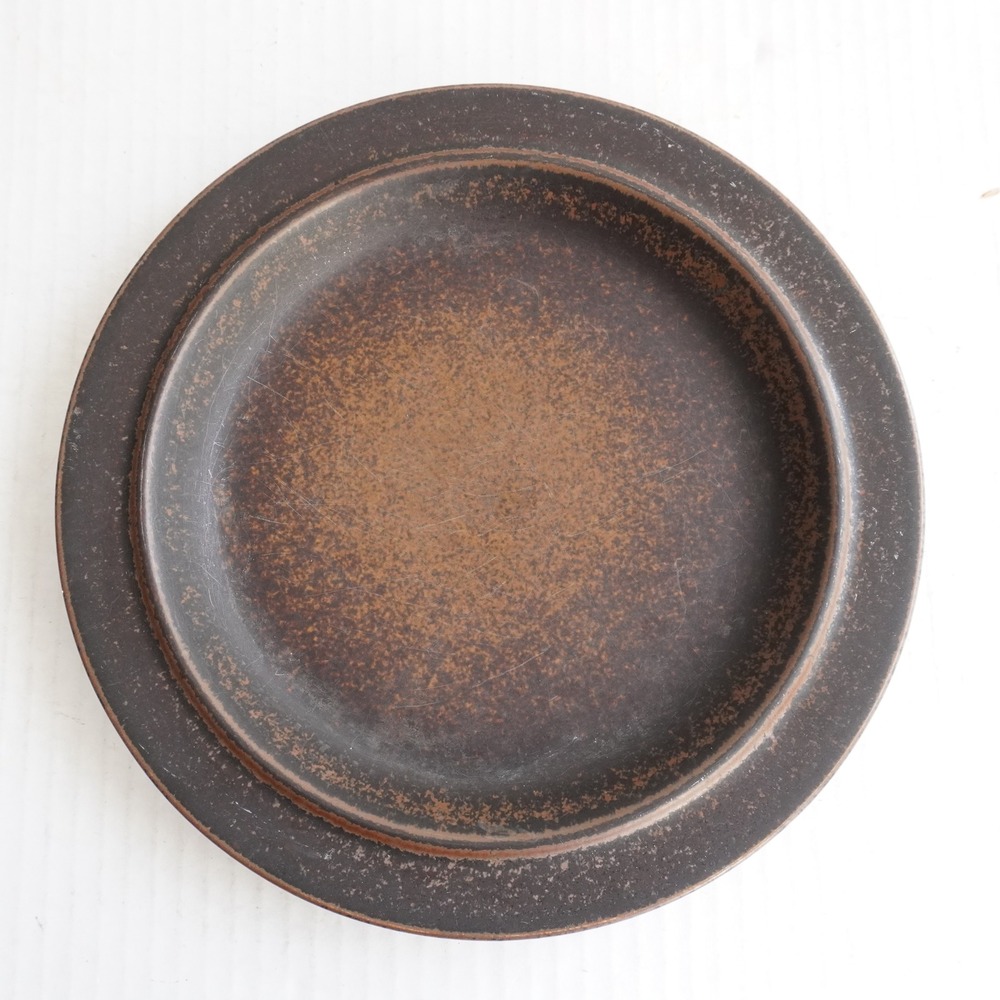 VTG Arabia Finland‎ Ruska Plate 70s Dinner Rustic Earthy Brown Ulla Procope